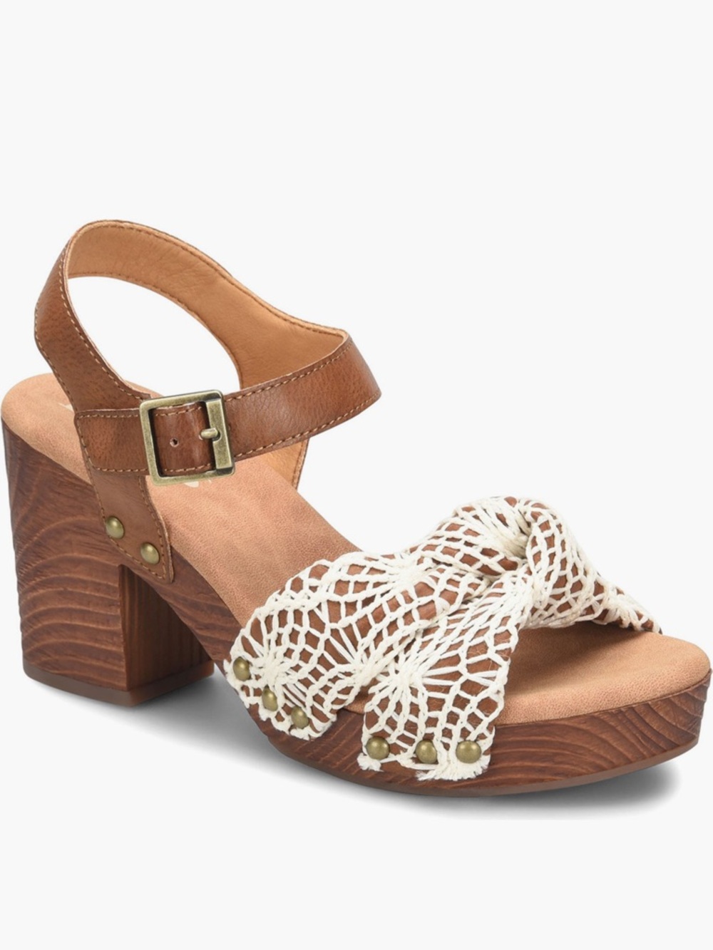 Kork-Ease Brown and White Women's Sandals NWOT SIZE 9 - Picture 2 of 16